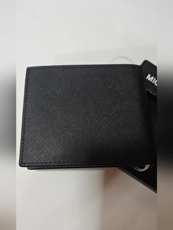 NWT Michael Kors Black  Wallet with Silver Logo - Picture 6 of 6